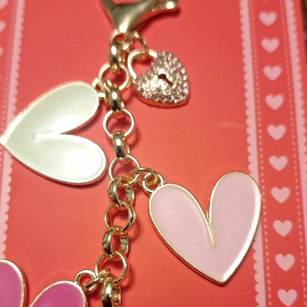 Heart Bag Charm - Red and Pink - Picture 8 of 8